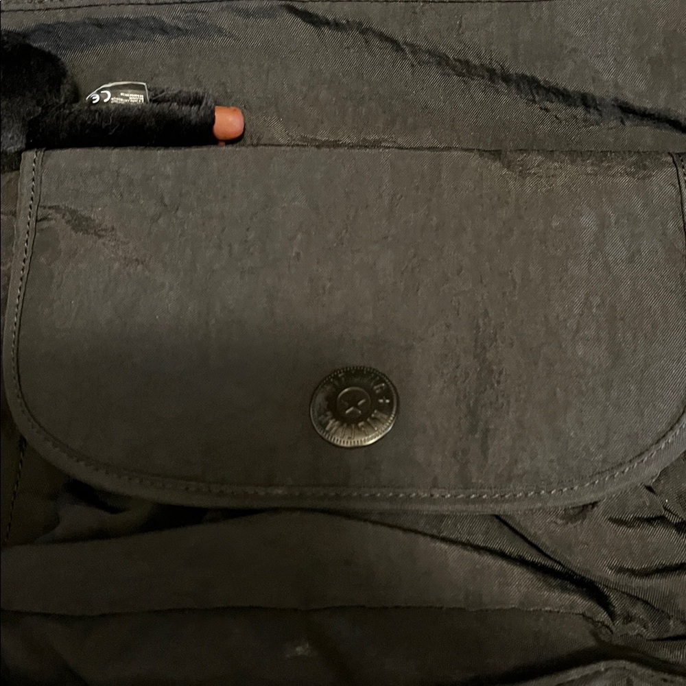 Kipling Black Bag With Patterned Strap - image 2